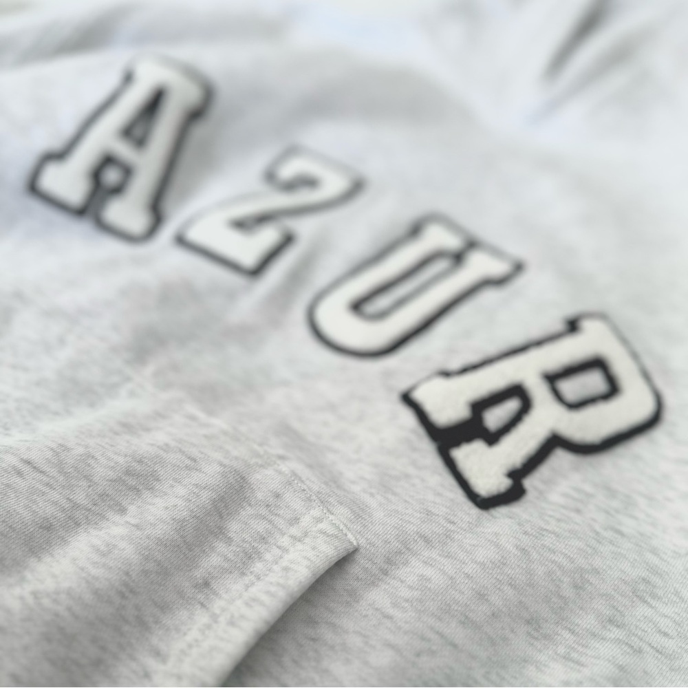 AZUR Cloud Hoodie Cozy Oversized Pullover in Heathered Grey - Picture 6 of 9